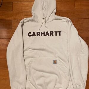 Carhartt hoodie sweatshirt sweat shirt white vintage script spell out